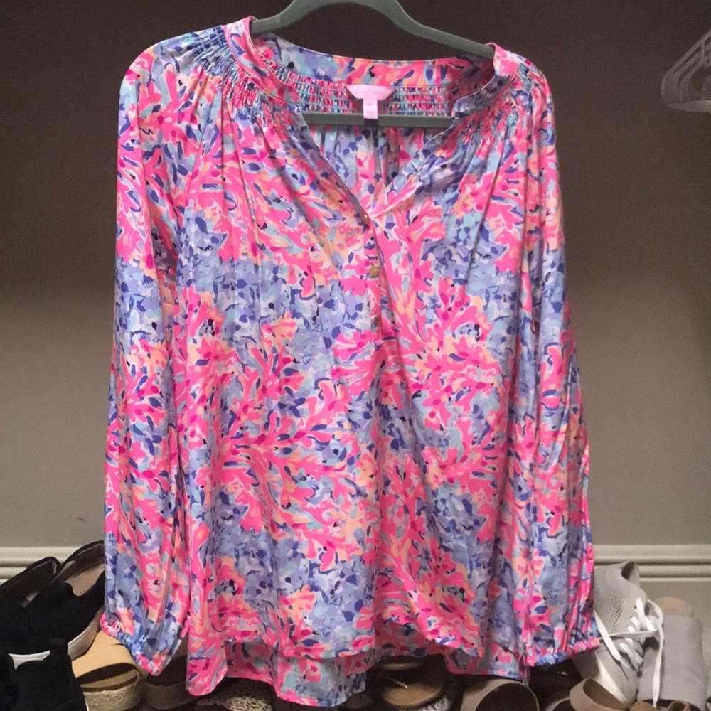 Lily Pulitzer Elsa silk blouse